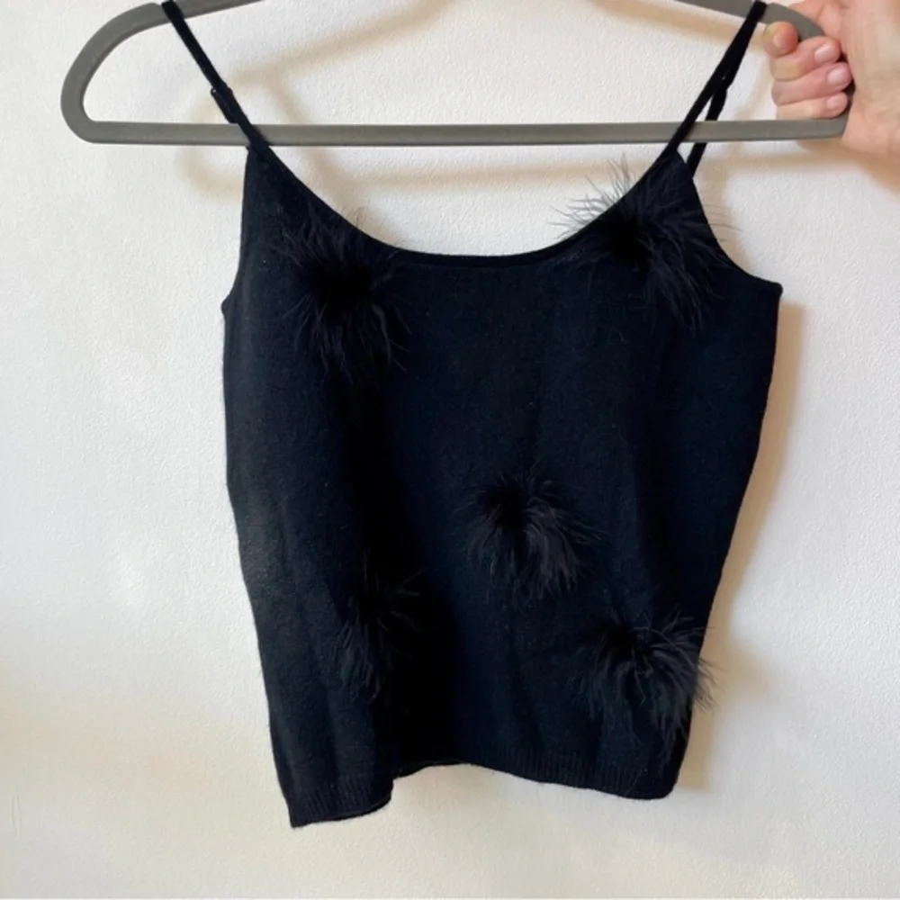 NEW BEBE Tank & Cardigan Set‎ w/ Little Feather Poofs